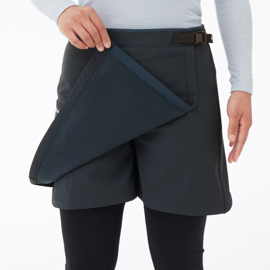 内側はショーツですが、前後どちらからもスカートに見えるデザインです。