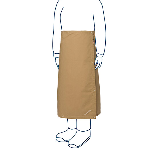 スカートのように腰に巻いた使用例