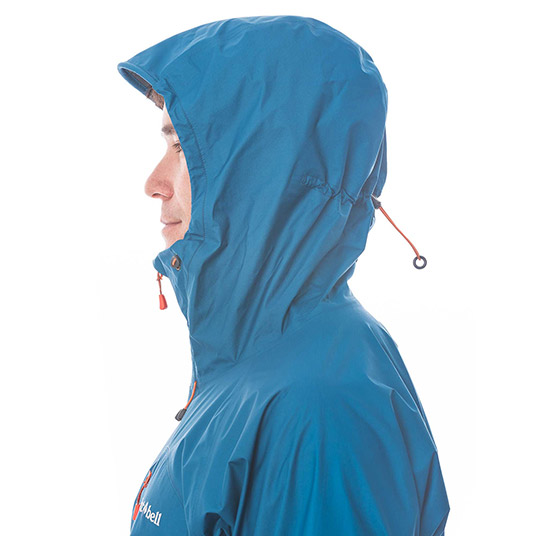 前後のドローコードで顔の周囲と奥行きの調節が可能。