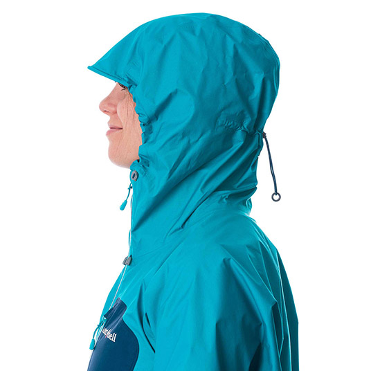 前後のドローコードで顔の周囲と奥行きの調節が可能。