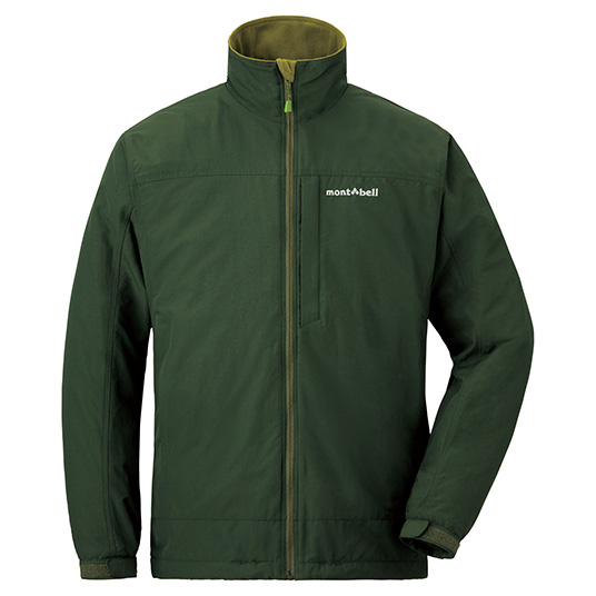 クリマプラス100 ウィズシェルジャケット ダークグリーン