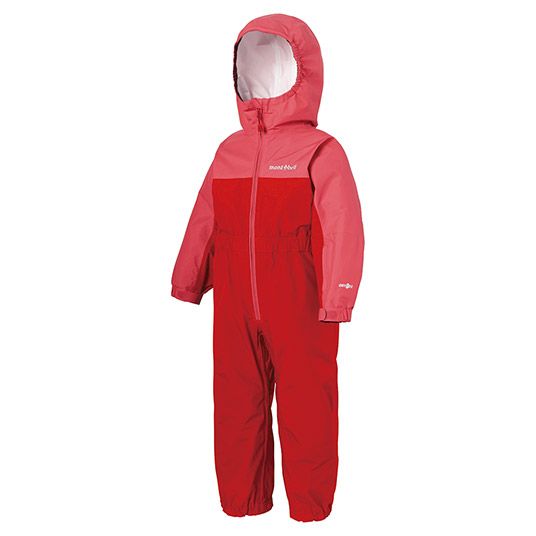 ドライテック シンプル カバーオール Kid's 100-120 レッド