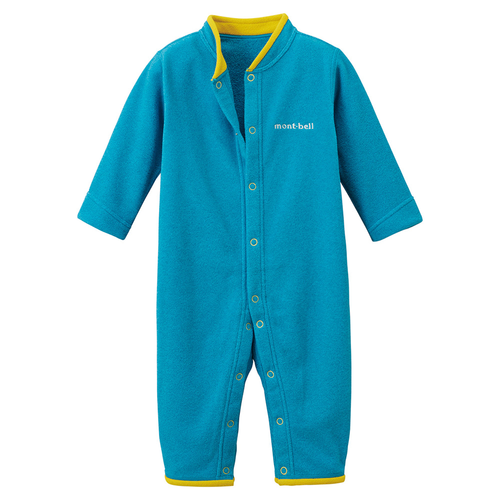 シャミース カバーオール Baby's 70-80 ターコイズ-C×マスタード