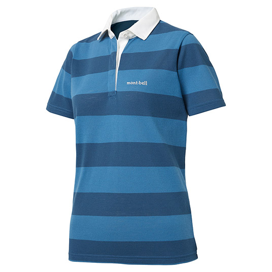 WIC.ラガーシャツハーフスリーブ Women's ブルーグリーン