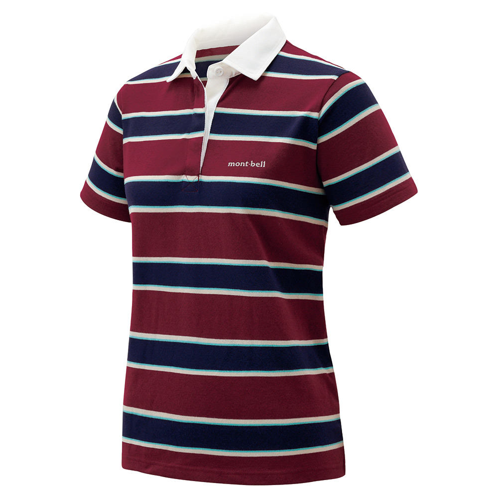WIC.ラガーシャツハーフスリーブ Women's ワインレッド