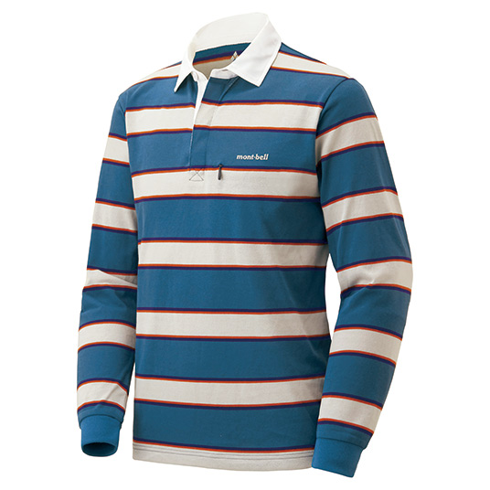 WIC.ラガーシャツ ロングスリーブ Men's ブルーグリーン