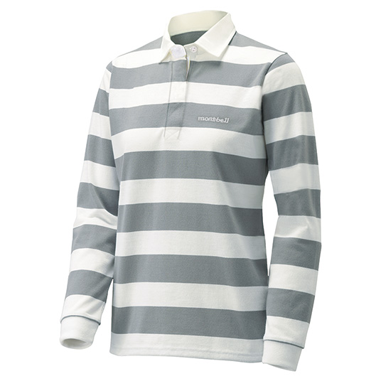WIC.ラガーシャツロングスリーブ Women's シルバー×ホワイト