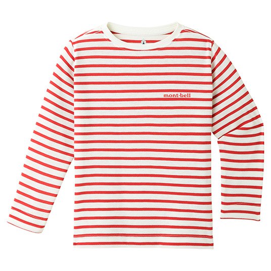 WIC.ボーダー ロングスリーブT Kid's 100-120 レッド