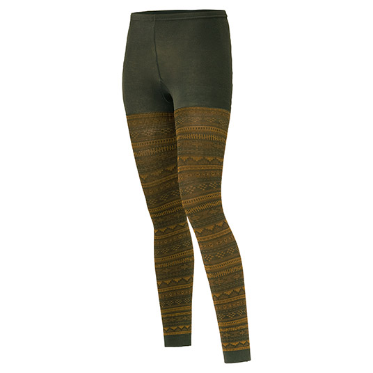 ジャカードタイツ Women's カーキ