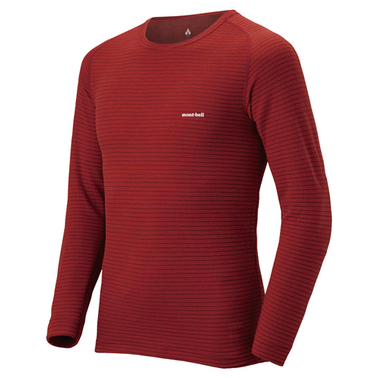 スーパーメリノウール EXP. ラウンドネックシャツ Men's レッド