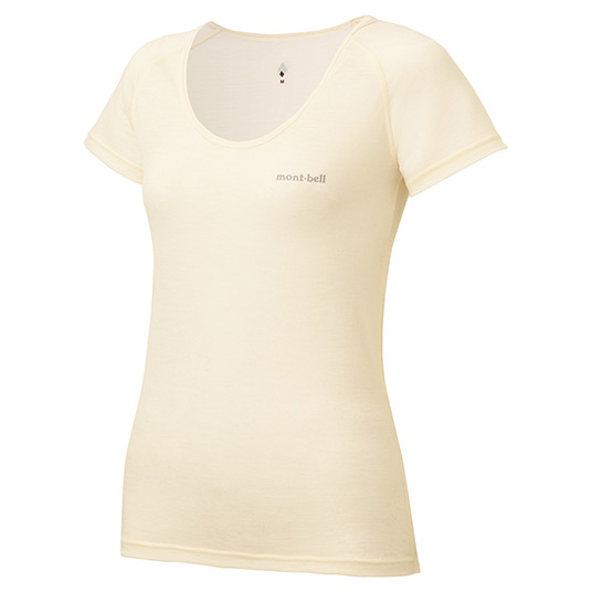 スーパーメリノウール L.W. UネックTシャツ Women's アイボリー