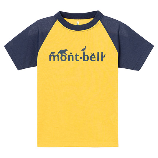 WIC.ラグランT Kid's mont-bell 100-120 イエロー