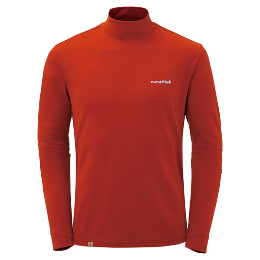 メリノウールプラスハイネックシャツ Men's レッド