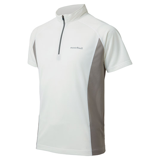 クール ショートスリーブジップシャツ Men's ホワイト