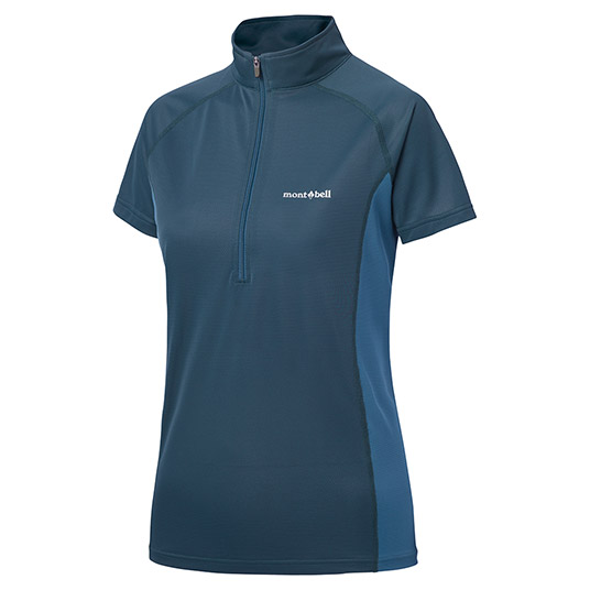 クール ショートスリーブジップシャツ Women's ネイビー