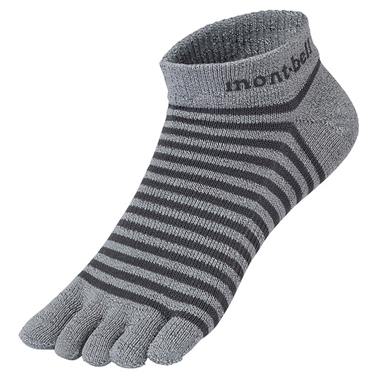 KAMICOトラベル 5トゥ アンクルソックス Men's ライトグレー