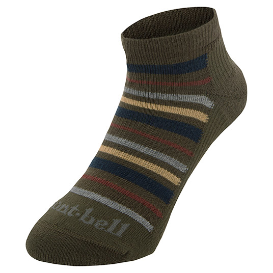 メリノウール ウォーキング ショートソックス Men's カーキ