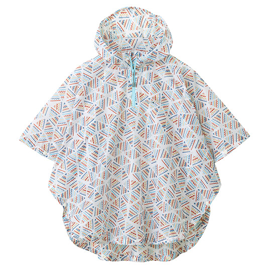 プリント トレッキング レインポンチョ Kid's 95-125 ホワイト