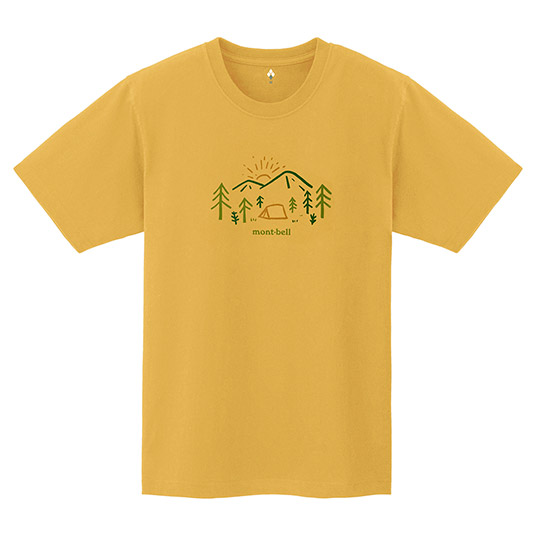 ペアスキンコットン T 山の朝 イエロー