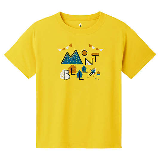コットンT Kid's キャンプサイト 100-120 イエロー