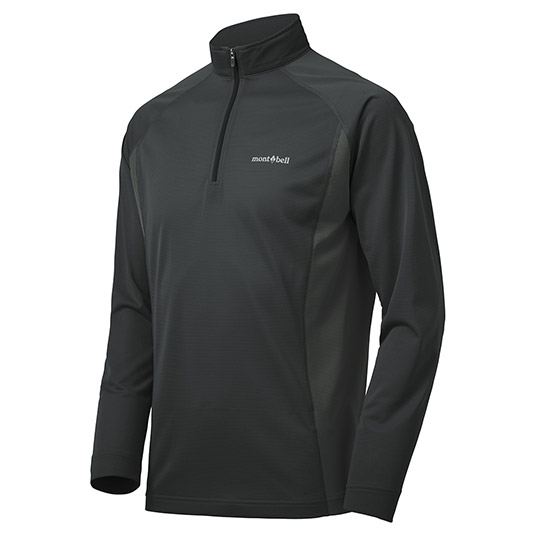 US クールロングスリーブ ジップシャツ Men's ブラック