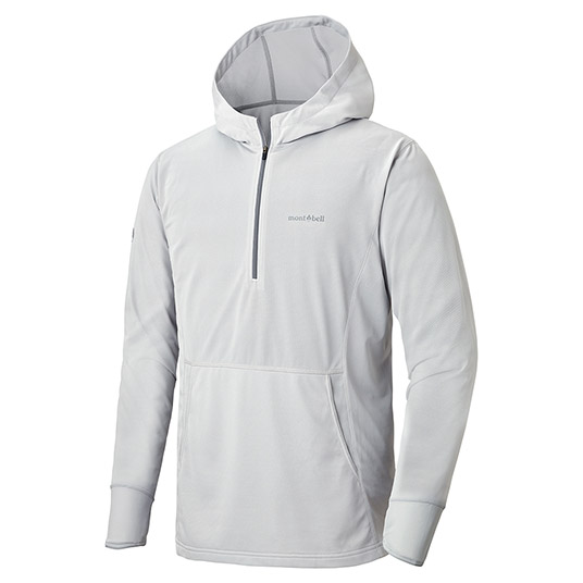 US クール ハーフジップパーカ Men's ライトグレー