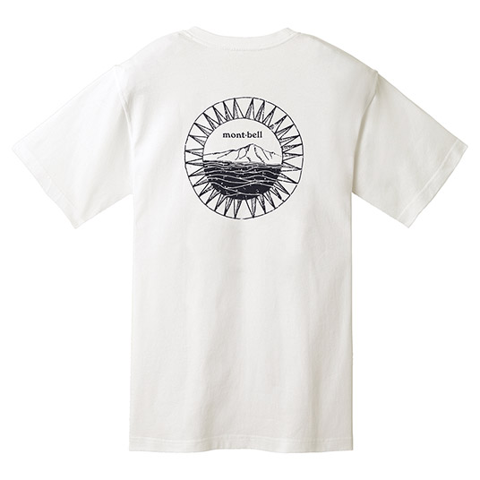US ペアスキンコットン T しま山 ホワイト