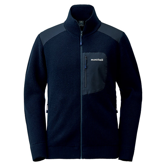 US ミッテルレギ フルジップ セーター Men's ダークネイビー