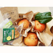 自然栽培 次郎柿（3個）と柿の3種味わいセット【出荷時期：10月下旬より / 販売時期：10月下旬頃まで】