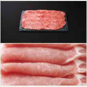 最上級米沢牛・ケンボロー豚しゃぶしゃぶ用500g