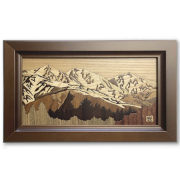 ウッドアート「早春の白馬三山」【発送時期：受注から20日以内】
