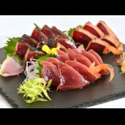 三陸産　かつお一本釣り漁船『亀洋丸』　お刺身用トロかつおとタタキのセット　各2筋