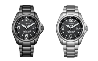 メタルバンドモデル(ブラック)とメタルバンドモデル(シルバー)