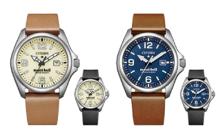 革バンドモデル(アイボリー)と革バンドモデル(ネイビー)